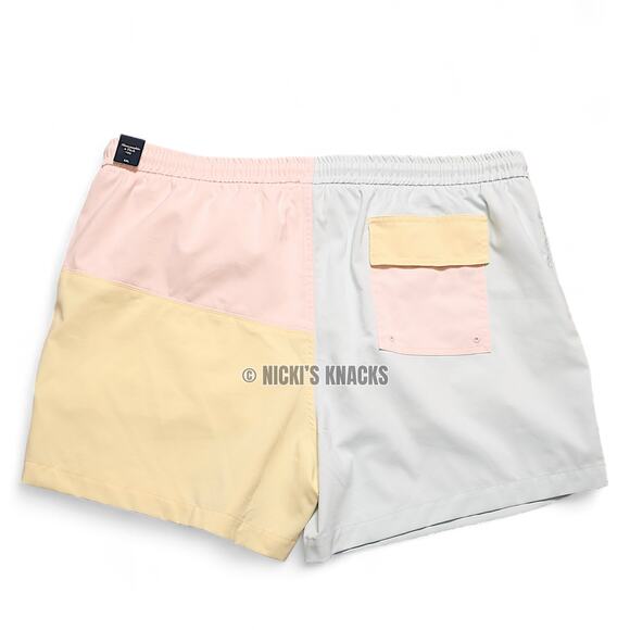 Abercrombie Pride Pastel Colorblock 5" Swim Trunks The Trevor Project Size XXL - Picture 5 of 10